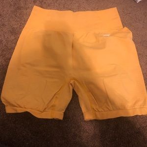 Yellow Gymshark Shorts